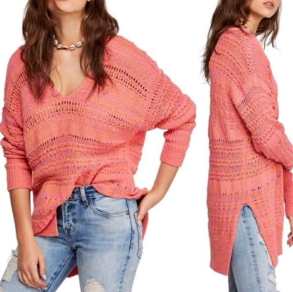 Free People Sweaters - Free People Hot Tropics V-Neck Sweater
